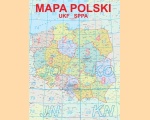 Mapa Polski dla krótkofalowców 68 x 48 cm